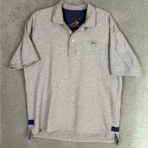 Orvis Gray Men's Polo Shirt large